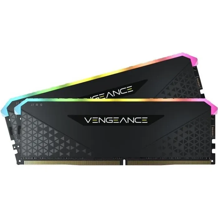 CORSAIR Vengeance RGB RS Mémoire 3200MHz 32GB (2x16GB) Dimm DDR4 for AMD Ryzen & Intel XMP (CMG32GX4M2E3200C16)