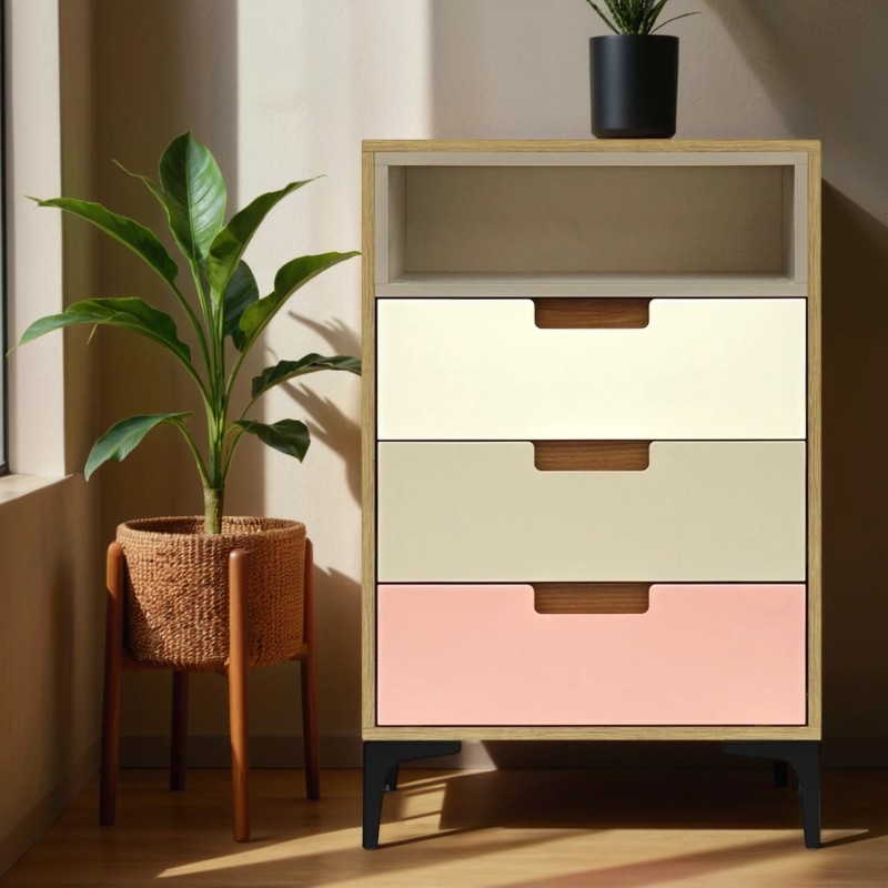 Commode PASTEL Vert, Rose, Moka - Exclu WEB*
